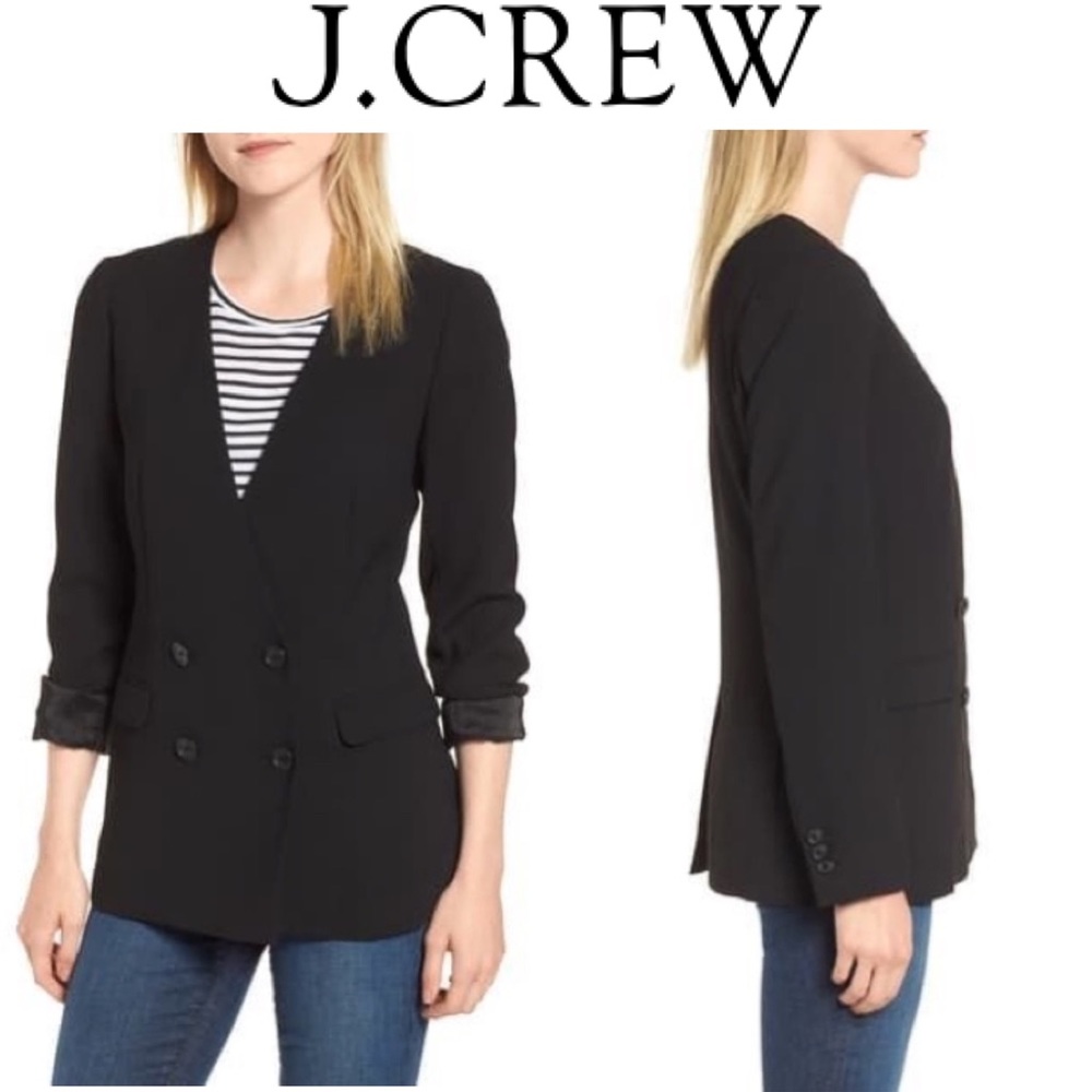 🔖New 6 J. CREW French Girl Blazer Black H6285